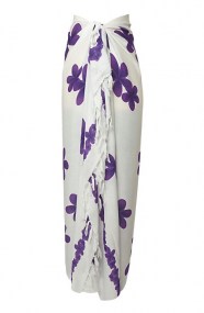 sarong rok wit paarse bloemen, boho rok wit paarse bloemen, ibiza rok wit paarse bloemen, lange rok wit paarse bloemen boho stijl, bohemian rok wit paarse bloem online kopen,